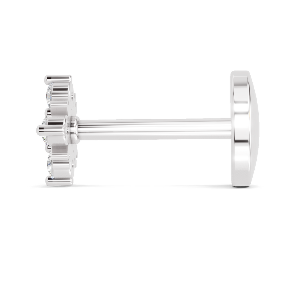 0.06 Carat Starlet Diamond Nose Pin 14K - White Gold