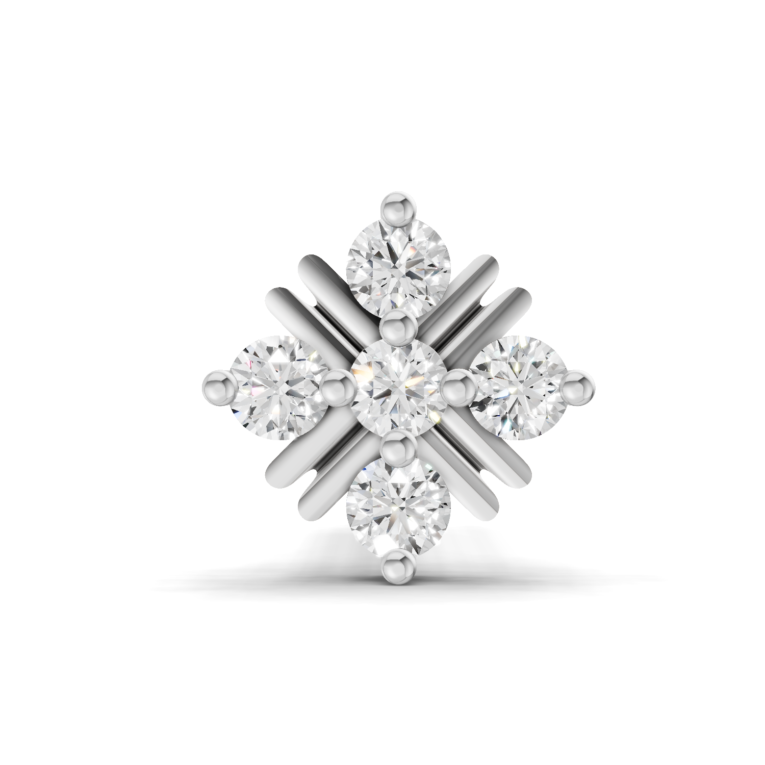 0.06 Carat Starlet Diamond Nose Pin 14K - White Gold