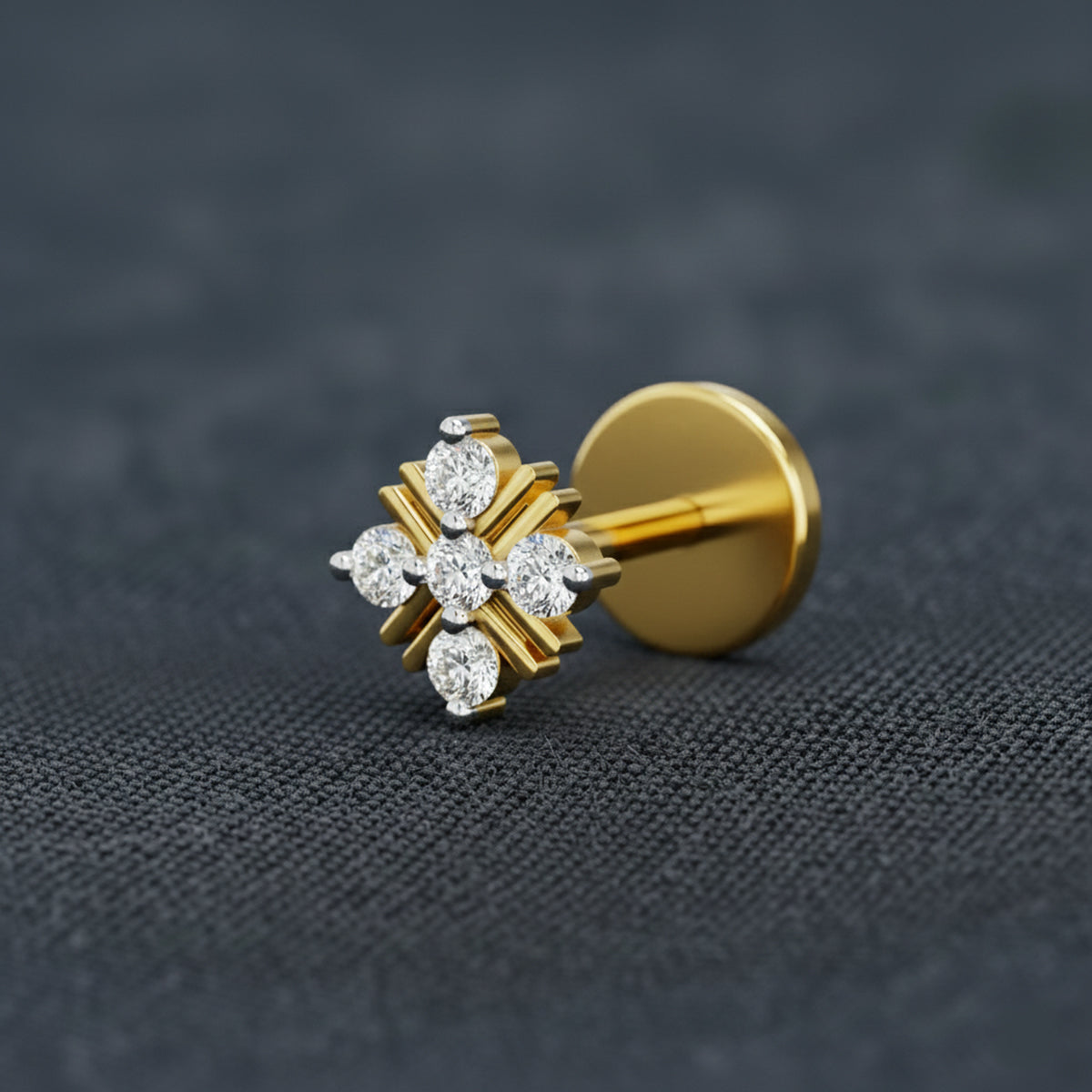 Majestic Diamond Nose Pin