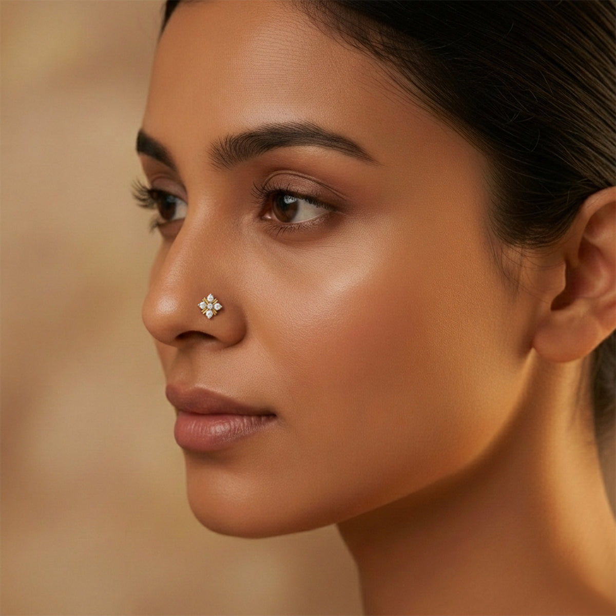 Majestic Diamond Nose Pin