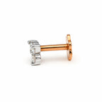 0.03 Ct Floral Nosepin 14Kt - Rose Gold