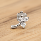 Dazzling Floral Diamond Nose Pin