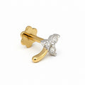 0.03 Ct Floral Nosepin 14Kt