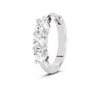 0.11 Carat Trio Stone Nosepin 14K - White Gold
