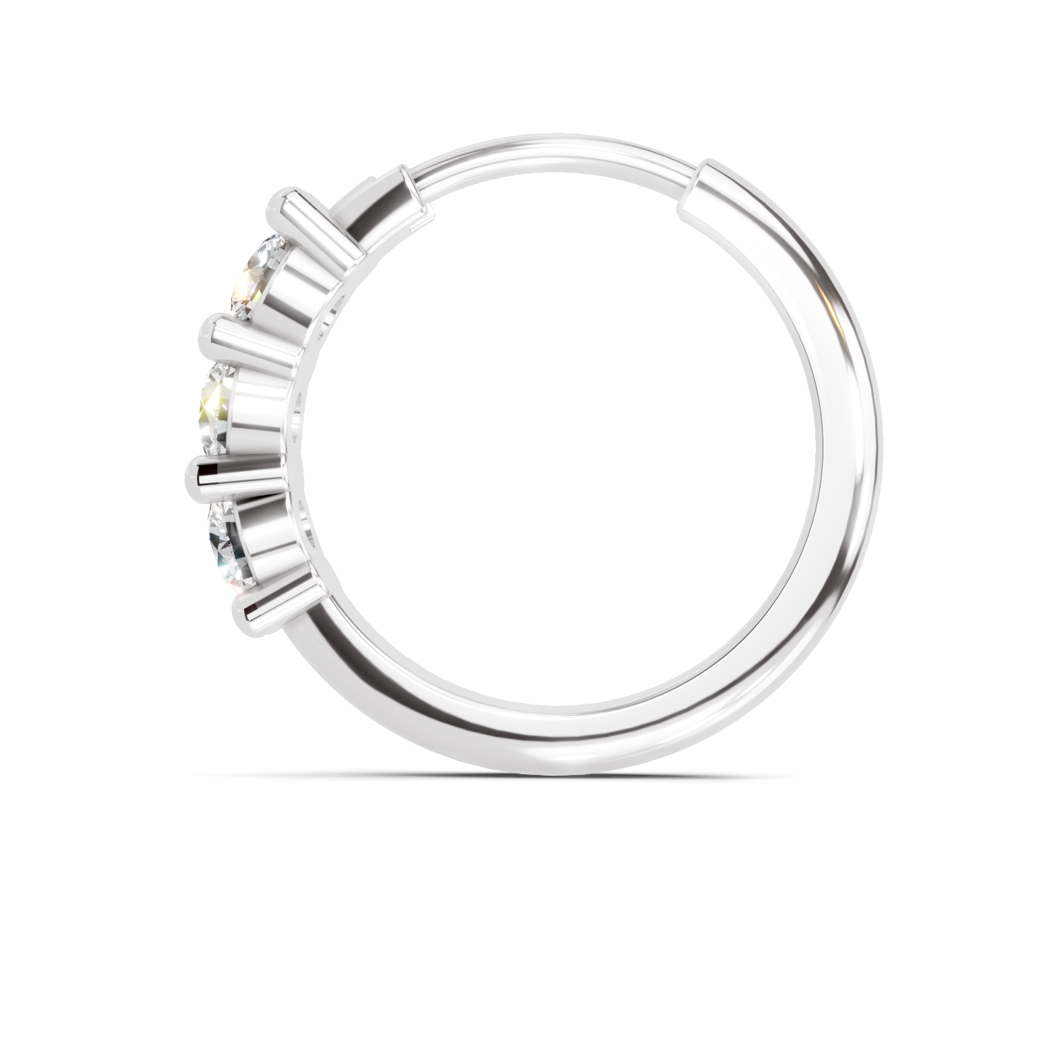 Lustrous Trio Diamond Nose Pin