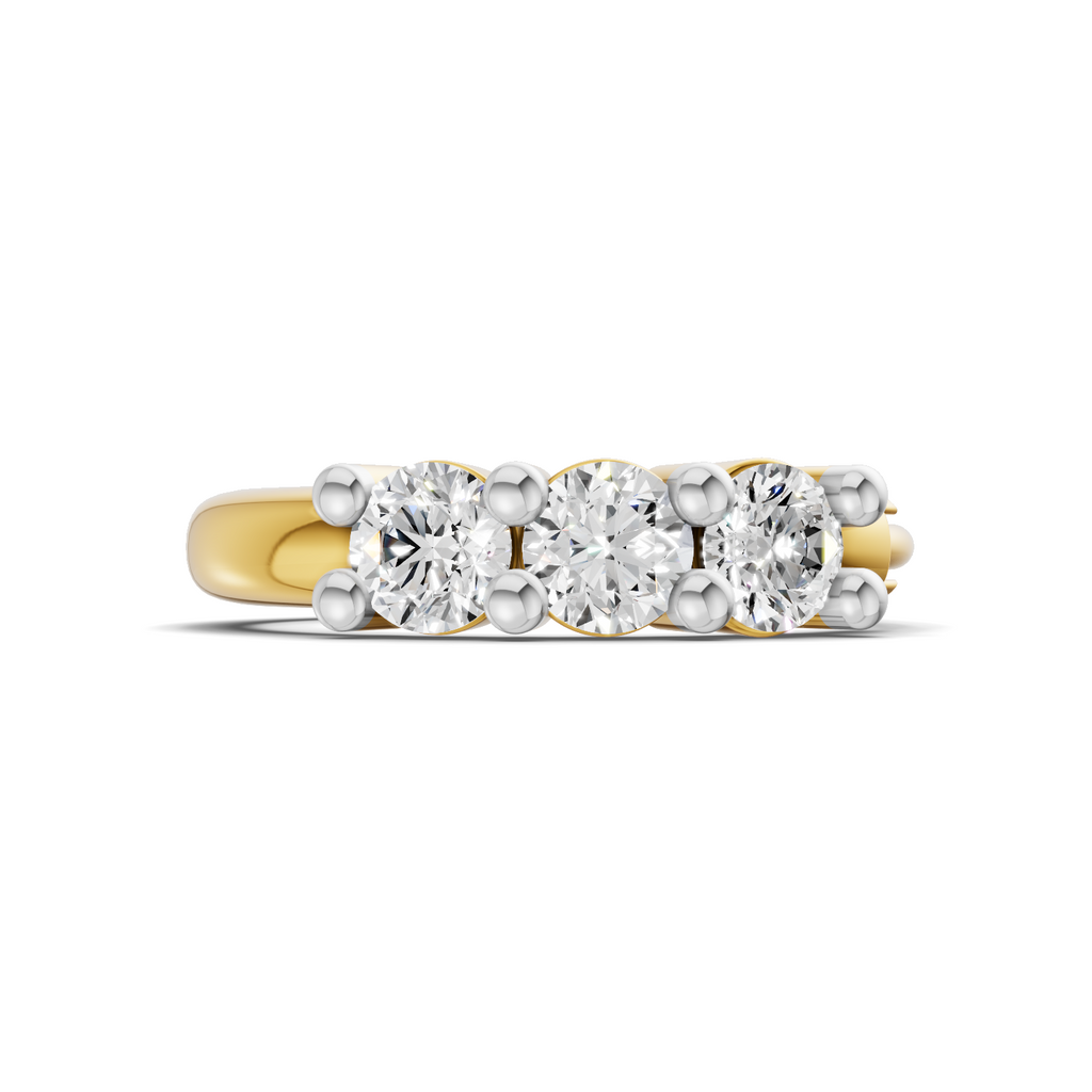 0.11 Carat Trio Stone Nosepin 14K