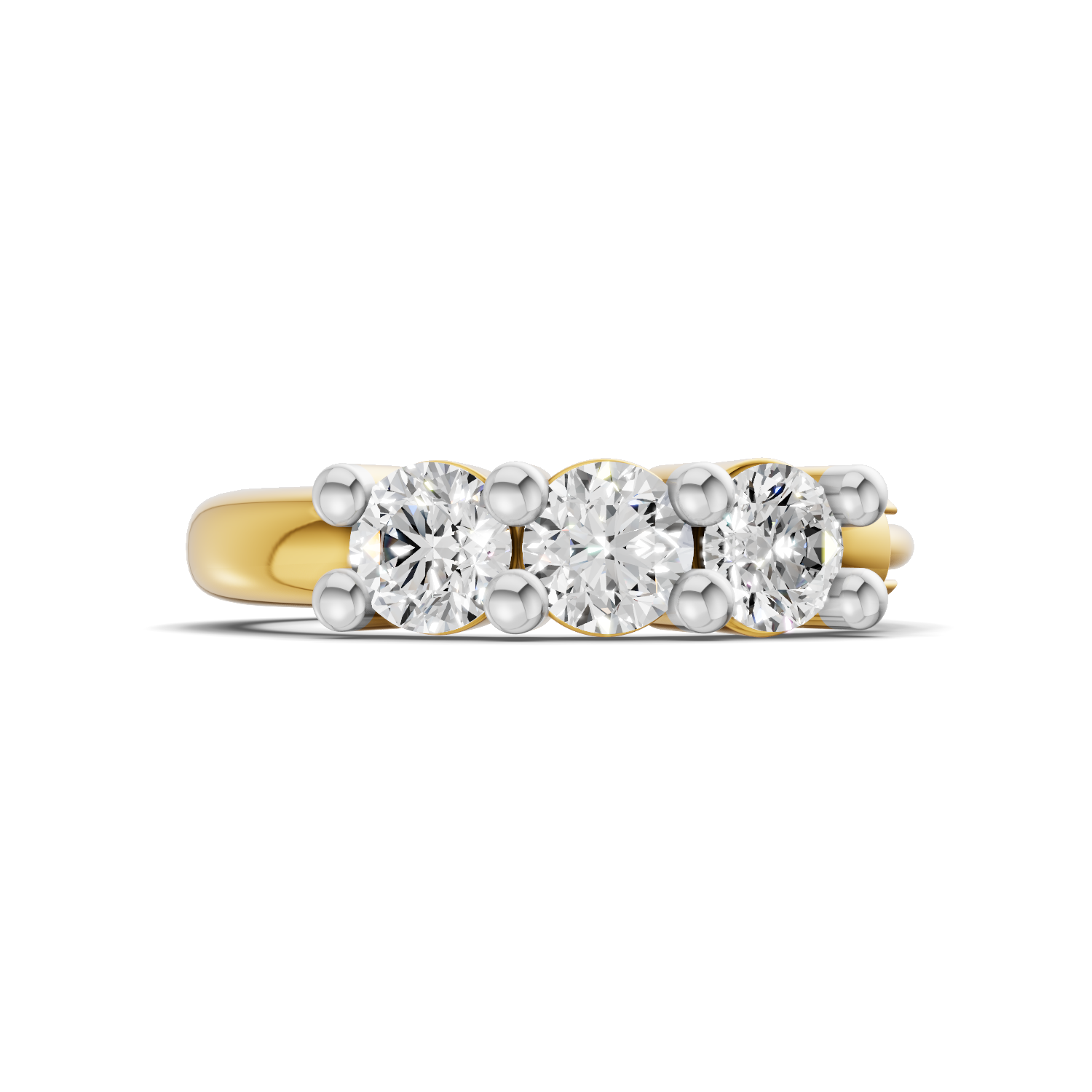 0.11 Carat Trio Stone Nosepin 14K