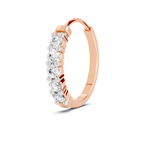 0.06 Carat Luna Round Diamond Hoop Nose Pin 14K - Rose Gold