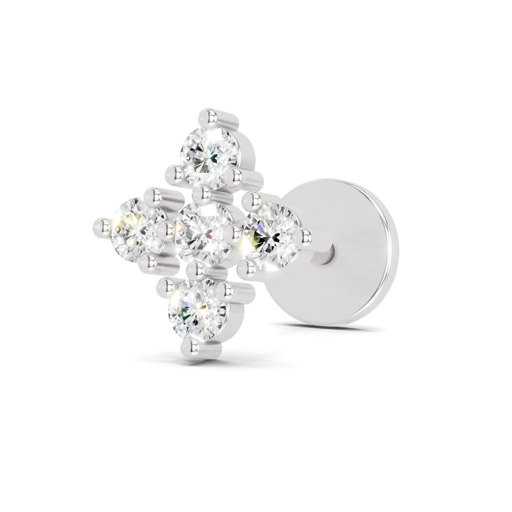 0.15 Carat Sitara Nosepin 14K - White Gold
