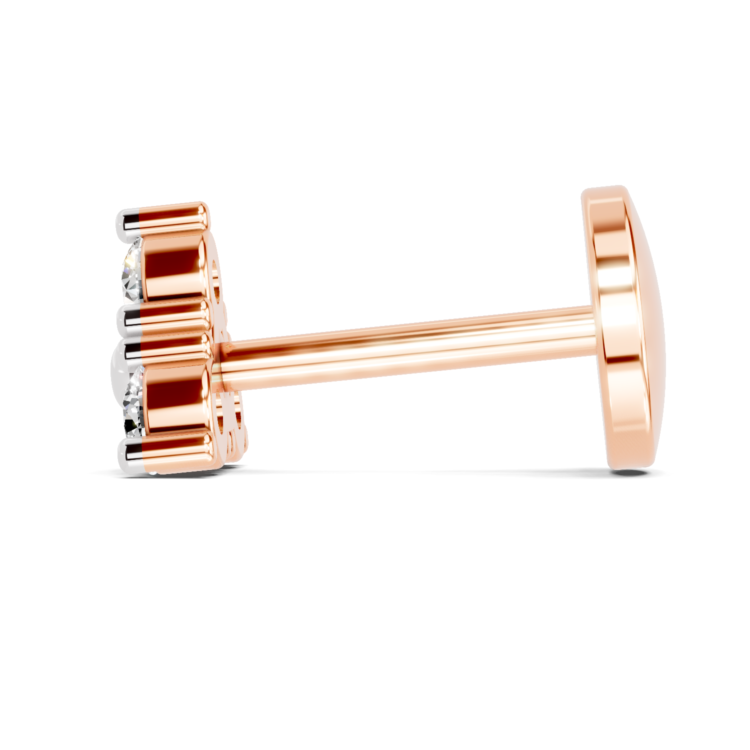0.09 Carat Celeste Solitaire Diamond Nose Pin 14K - Rose Gold