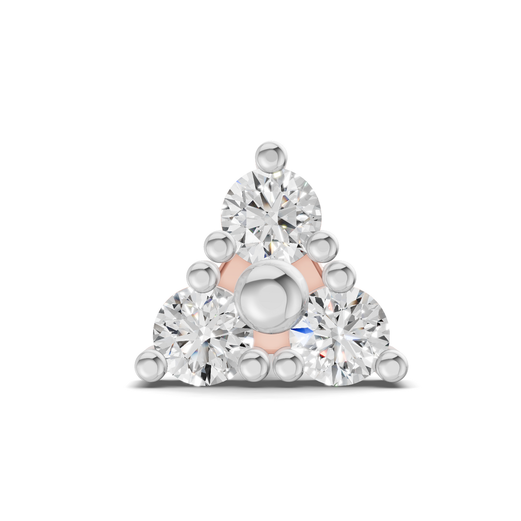 0.09 Carat Celeste Solitaire Diamond Nose Pin 14K - Rose Gold