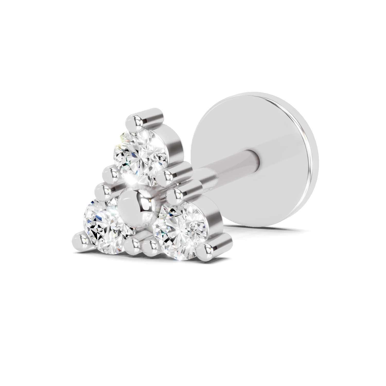 0.09 Carat Celeste Solitaire Diamond Nose Pin 14K - White Gold