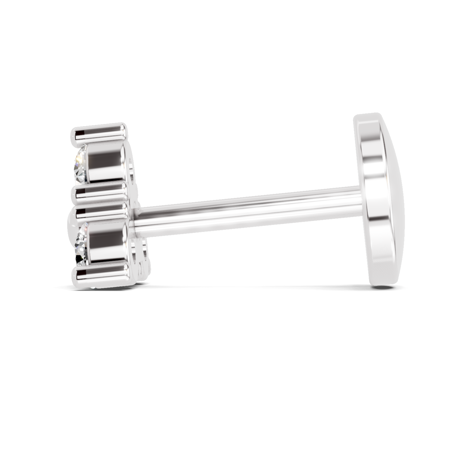 0.09 Carat Celeste Solitaire Diamond Nose Pin 14K - White Gold
