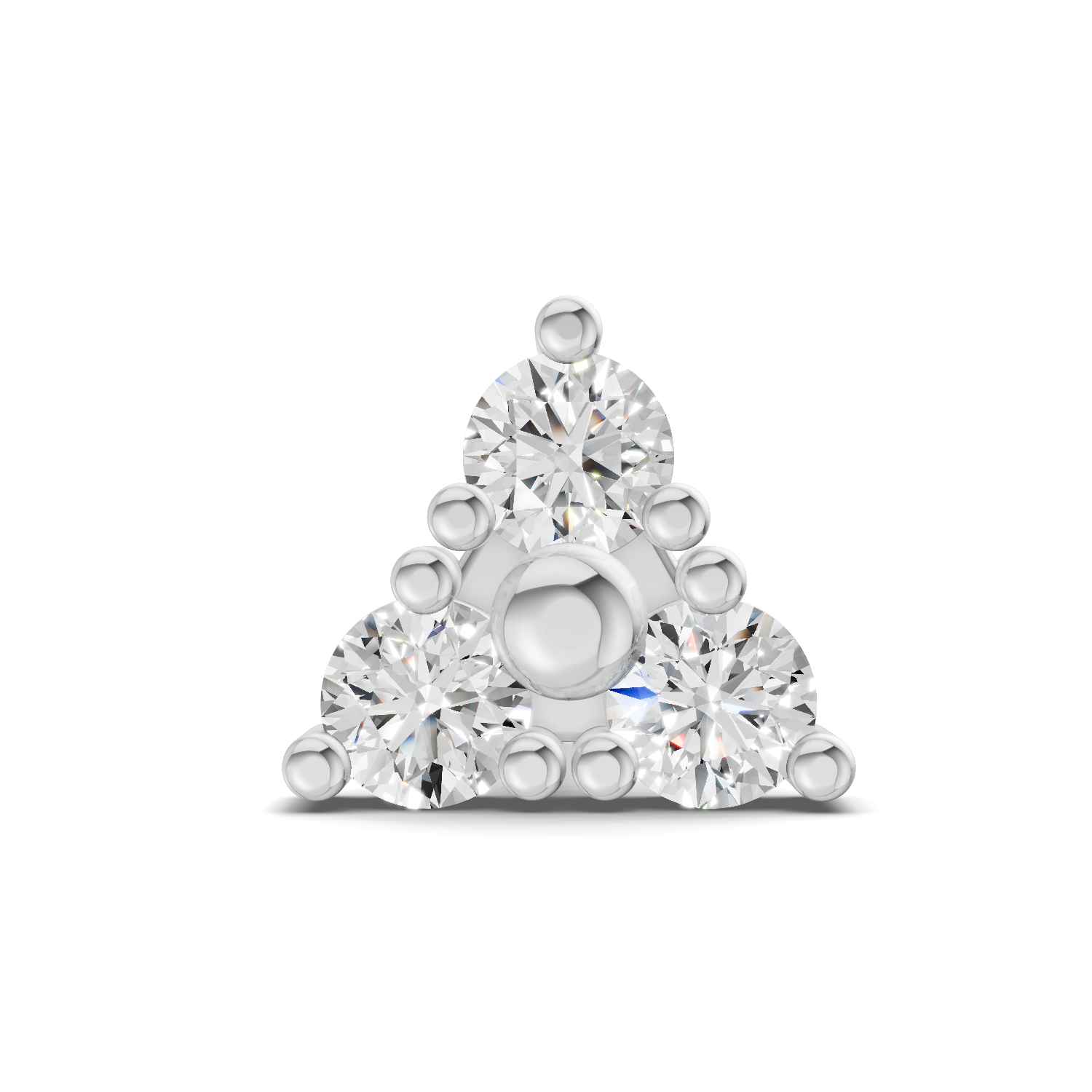 0.09 Carat Celeste Solitaire Diamond Nose Pin 14K - White Gold