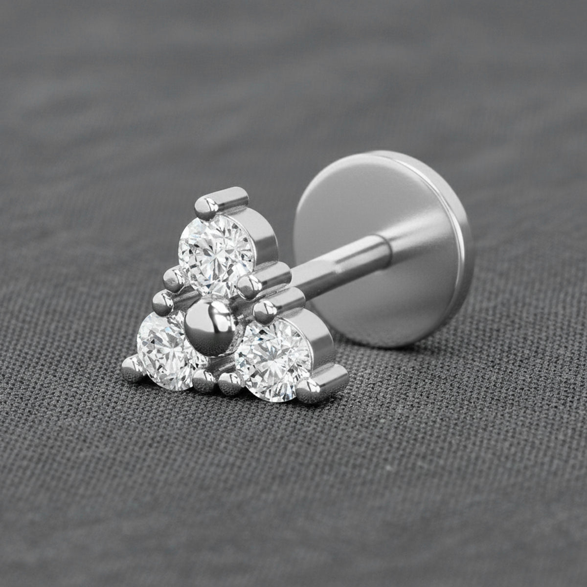 Classic Celeste Solitaire Diamond Nose Pin