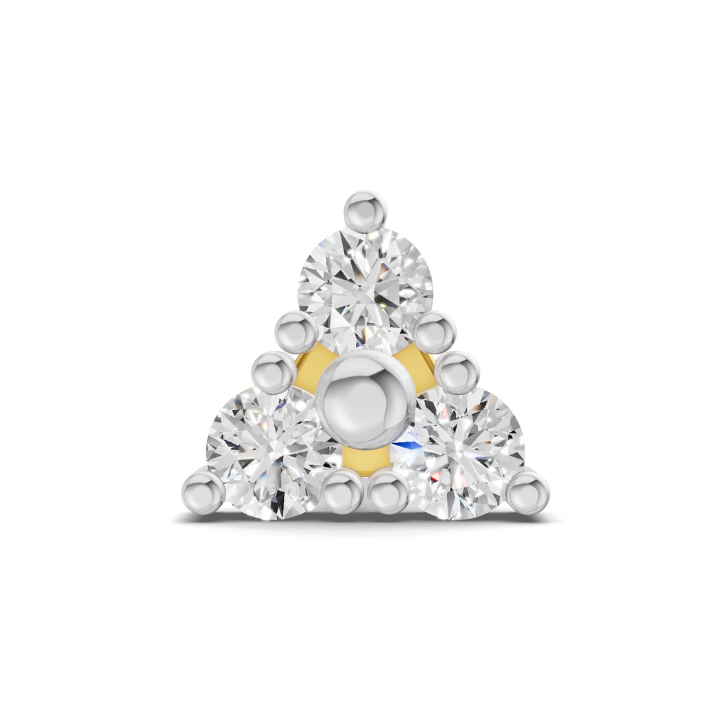 0.09 Carat Celeste Solitaire Diamond Nose Pin 14K