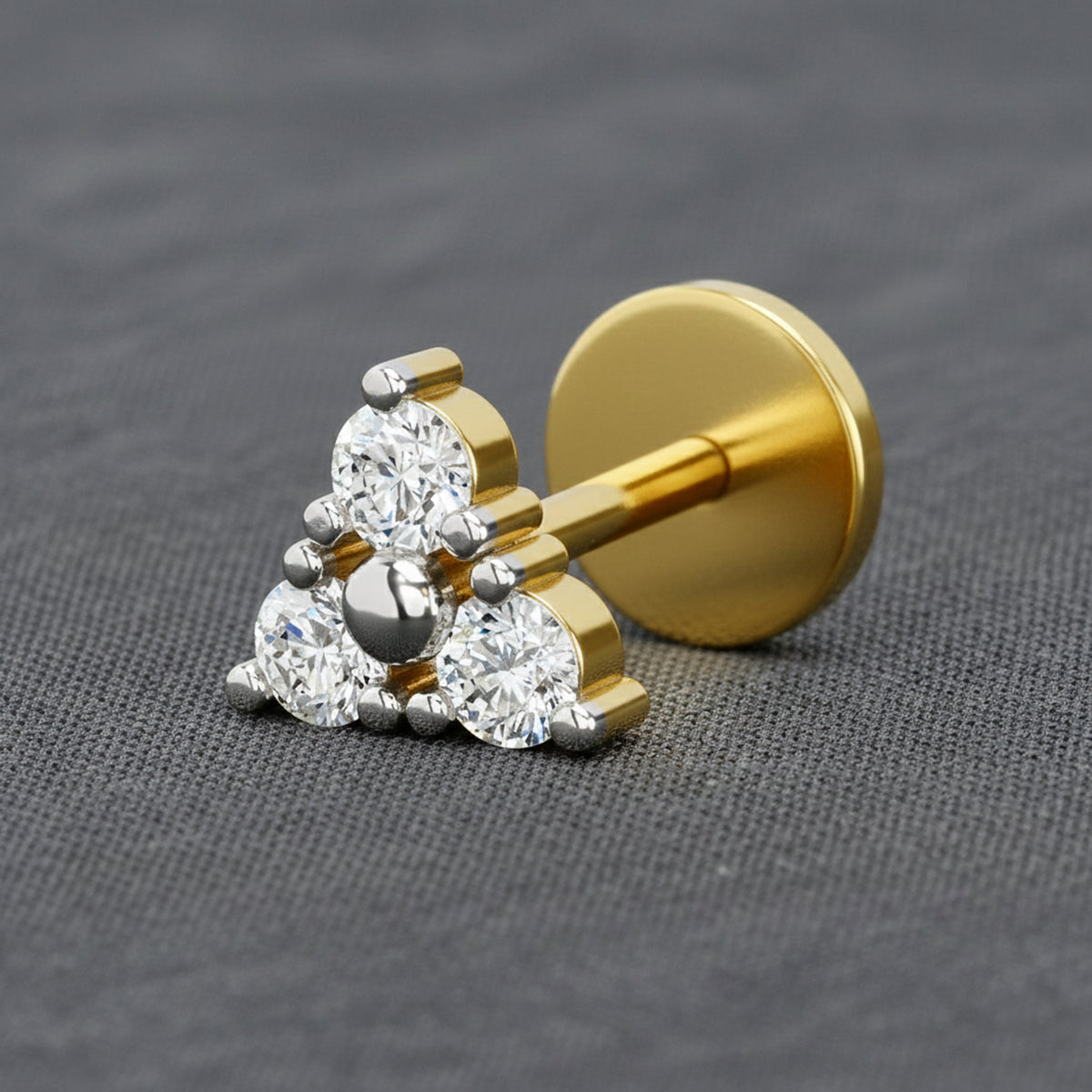 Classic Celeste Solitaire Diamond Nose Pin