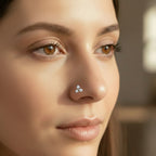 Classic Celeste Solitaire Diamond Nose Pin