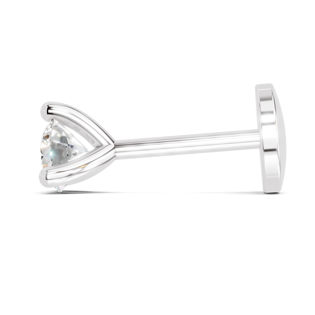 0.15 Carat Celeste Solitaire Diamond Nose Pin 14K - White Gold