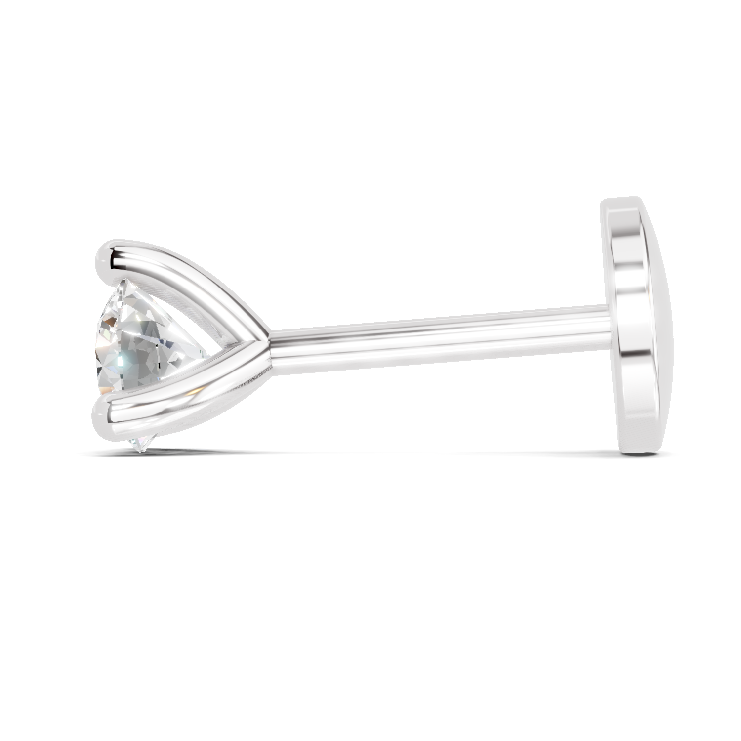 Lustrous Celeste Solitaire Diamond Nose Pin