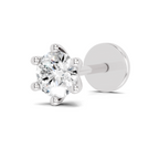 0.25 Carat Clara Solitaire Diamond Nose Pin 14K - White Gold