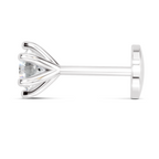 0.25 Carat Clara Solitaire Diamond Nose Pin 14K - White Gold