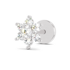0.16 Carat Snowflake Nosepin 14K - White Gold