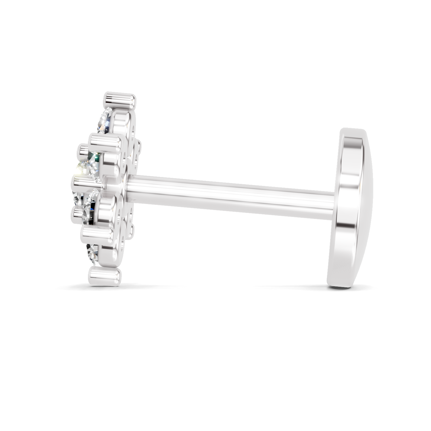 Elegant Snowflake Diamond Nose Pin