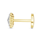 0.11 Ct Floral Stud Nose Pin 14K - Rose Gold