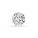 0.11 Ct Floral Stud Nose Pin 14K - Rose Gold