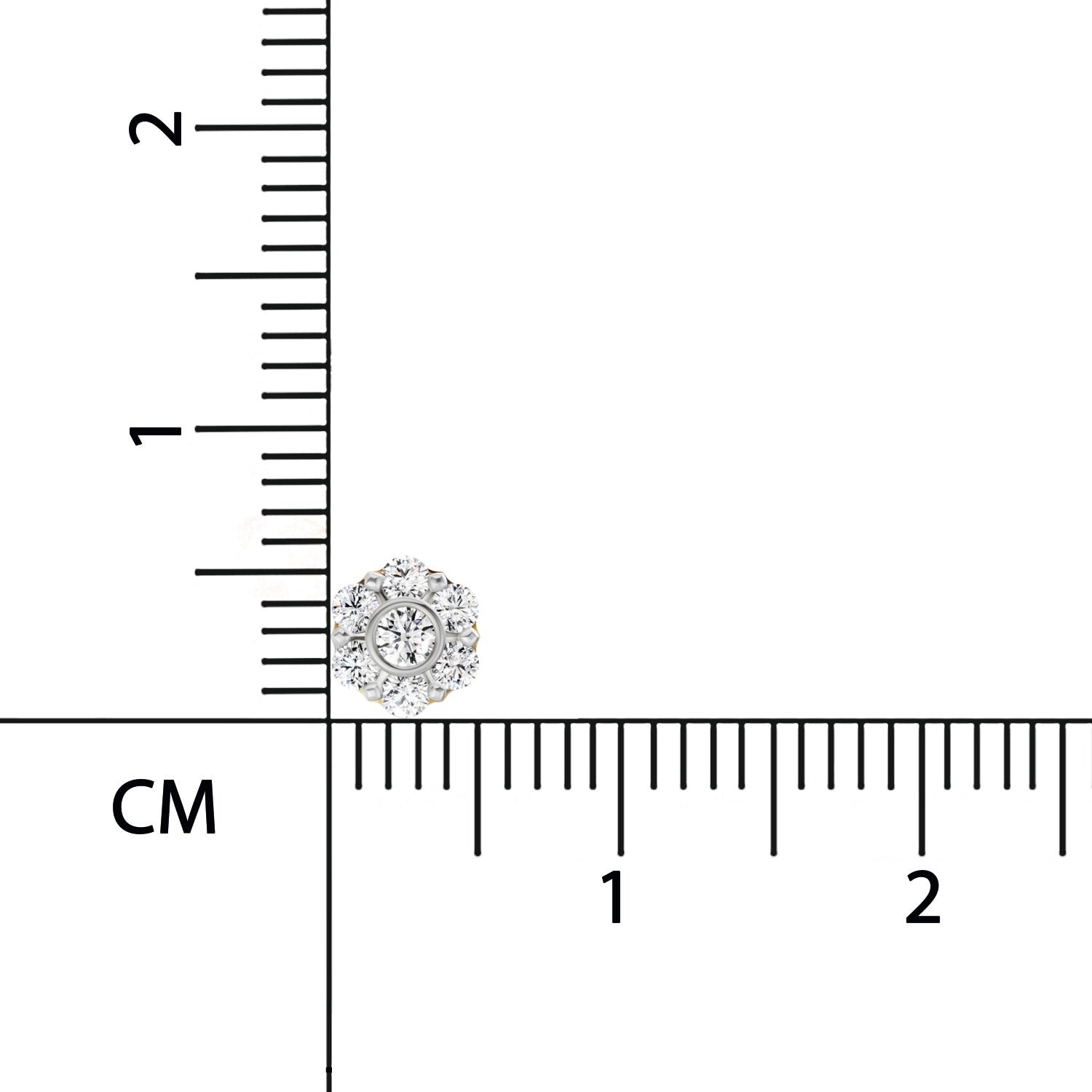 Delicate Floral Diamond Nose Pin