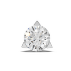 0.22 Carat Three Prong Solitaire Diamond Nose Pin 14K