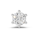 0.25 Carat Six Prong Solitaire Diamond Nose Pin 14K - White Gold