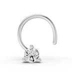 0.04 Carat Solitaire Diamond Nose Pin 14K - White Gold