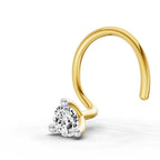 0.04 Carat Solitaire Diamond Nose Pin 14K