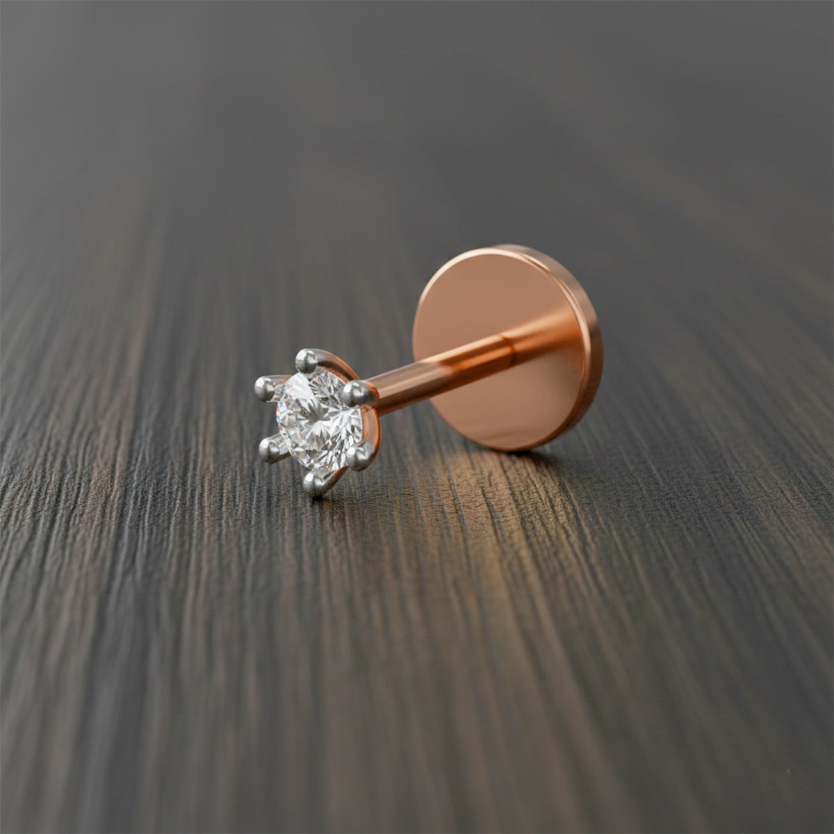 Delicate Solitaire Muse Diamond Nose Pin