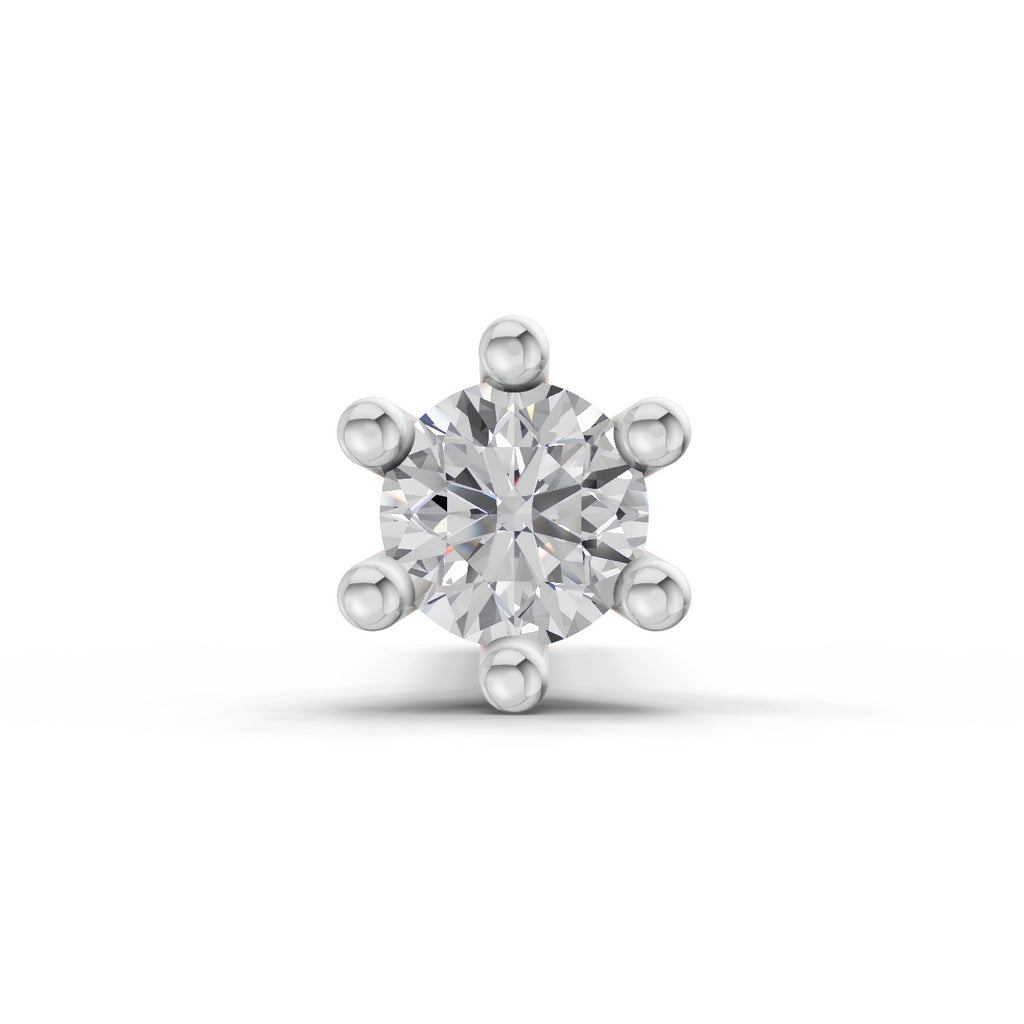 0.05 Ct Solitaire Nose Pin 14K Diamond - Rose Gold