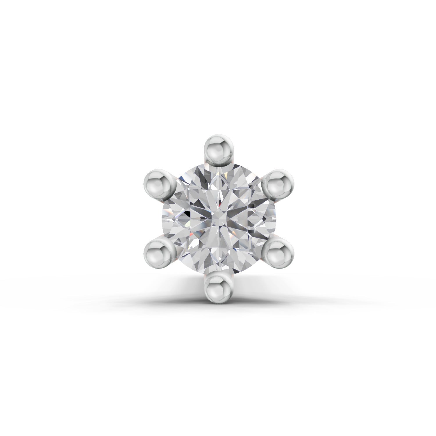 0.05 Ct Solitaire Nose Pin 14K Diamond - Rose Gold