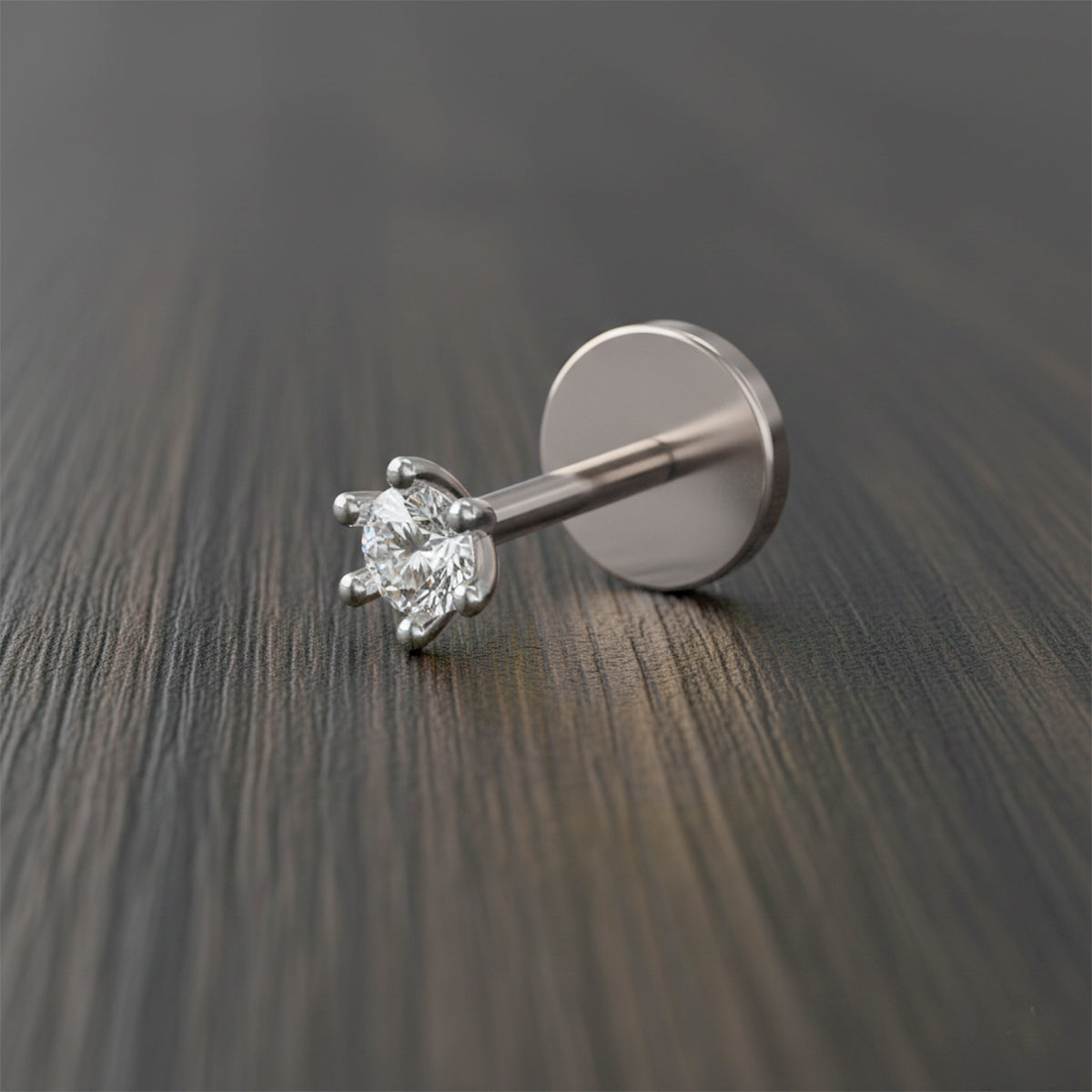 Delicate Solitaire Muse Diamond Nose Pin