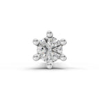 0.05 Ct Solitaire Nose Pin 14K Diamond - White Gold