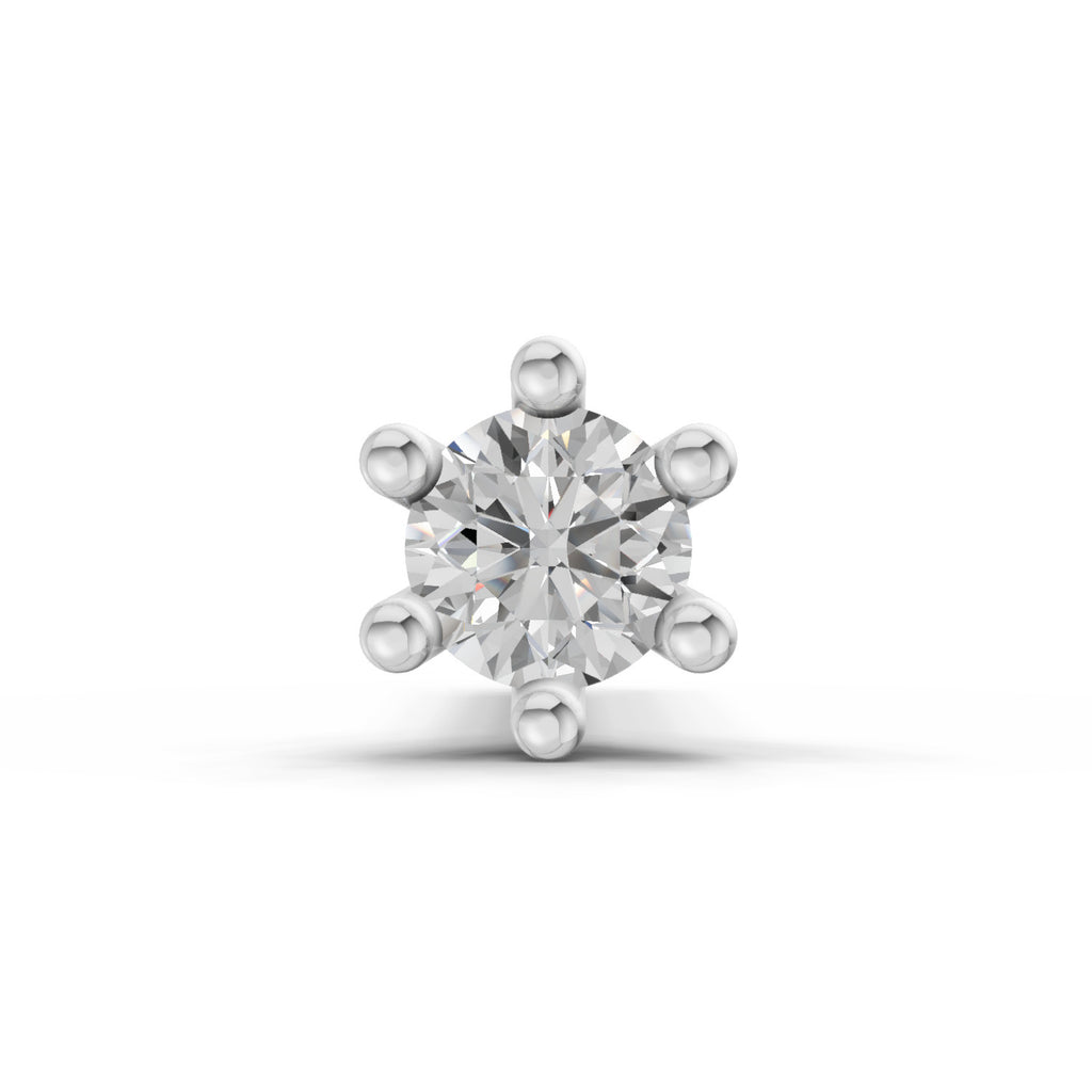 0.05 Ct Solitaire Nose Pin 14K Diamond