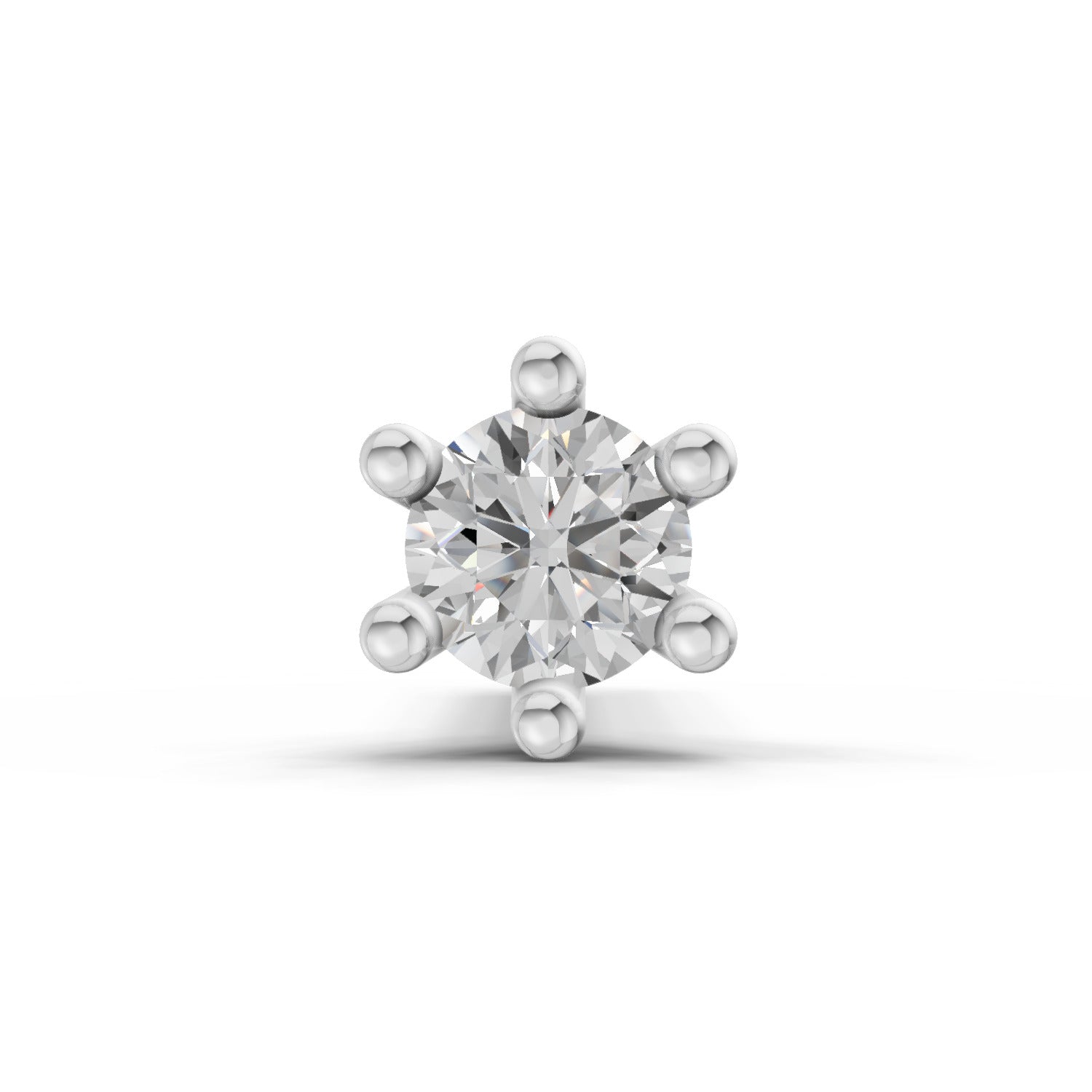 0.05 Ct Solitaire Nose Pin 14K Diamond