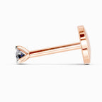 0.03 Carat Solitaire Diamond Nose Pin 14K - Rose Gold