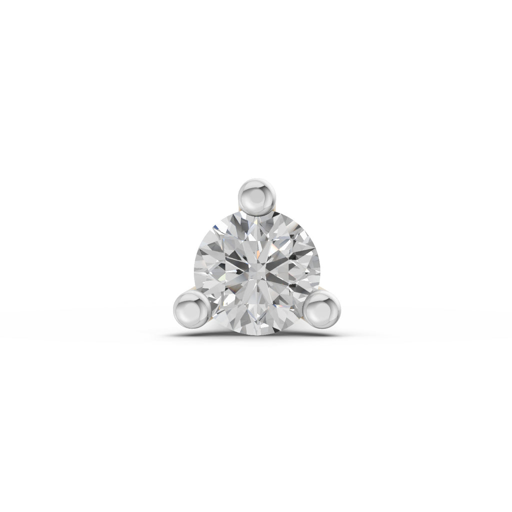 0.03 Carat Solitaire Diamond Nose Pin 14K - Rose Gold