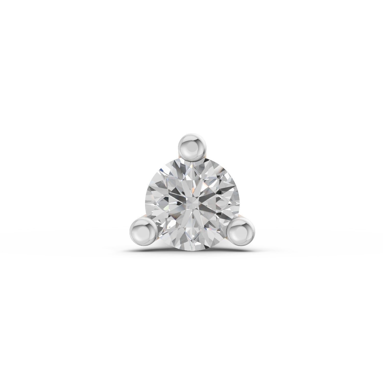0.03 Carat Solitaire Diamond Nose Pin 14K - Rose Gold