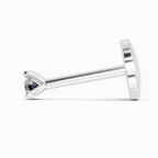 0.03 Carat Solitaire Diamond Nose Pin 14K - White Gold