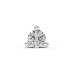 0.03 Carat Solitaire Diamond Nose Pin 14K - White Gold