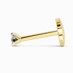 0.03 Carat Solitaire Diamond Nose Pin 14K