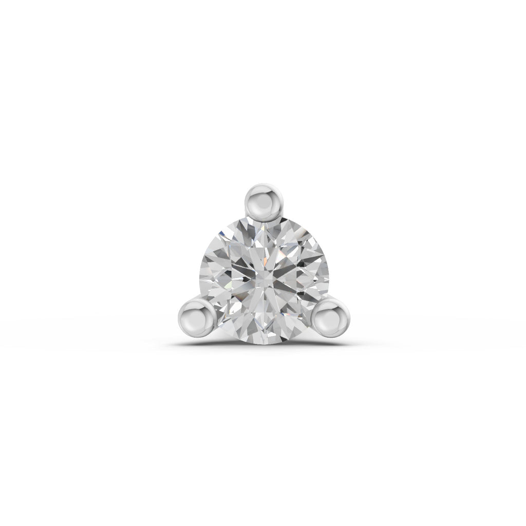 0.03 Carat Solitaire Diamond Nose Pin 14K