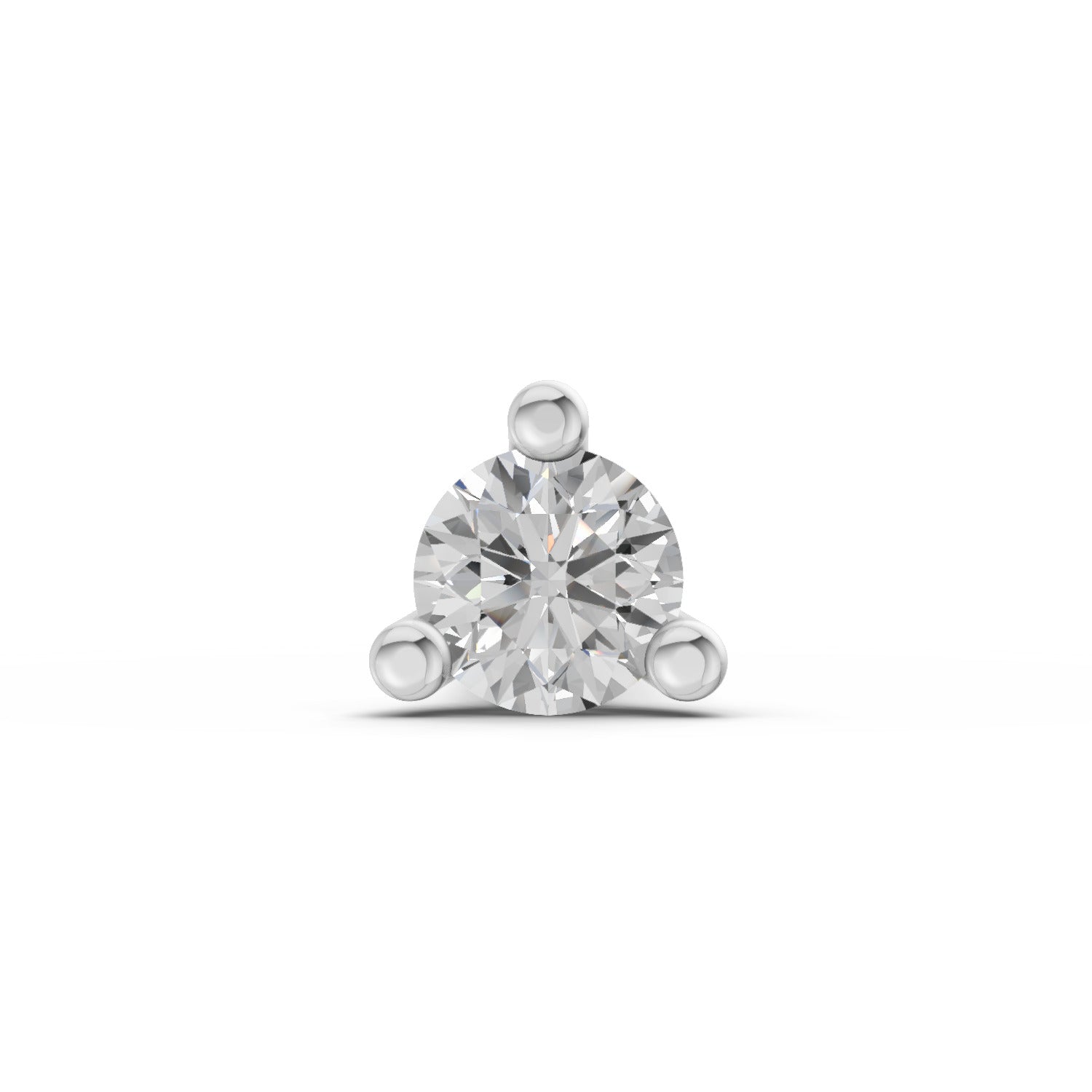 0.03 Carat Solitaire Diamond Nose Pin 14K